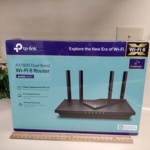 TP-Link AX1800 Dual Band Wireless Black Wi-Fi 6 Router Archer AX21 4 Antennas